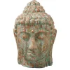 Riess-Ambiente Dekoration > Imposanter XXL Kopf BUDDHA 110cm kupfer grün GRC Beton