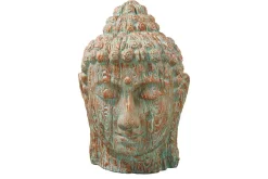 Riess-Ambiente Dekoration > Imposanter XXL Kopf BUDDHA 110cm kupfer grün GRC Beton