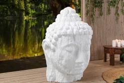 Riess-Ambiente Dekoration > Imposanter XXL Kopf BUDDHA 110cm weiß GRC Beton