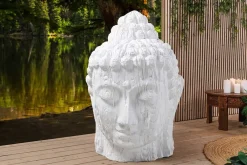 Riess-Ambiente Dekoration > Imposanter XXL Kopf BUDDHA 110cm weiß GRC Beton