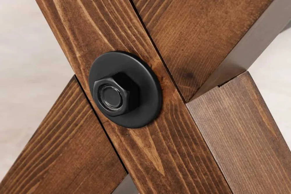 Riess-Ambiente Industrial Loft|Sitzbänke > Industrial Bank GOLIATH 180cm natur Pinienholz X-Gestell schwarz Metall