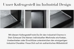 Riess-Ambiente Mehr...|Industrial Loft > Industrial Baumstamm Sitzbank GENESIS 160cm Akazie Massivholz Kufengestell