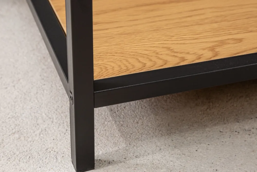 Riess-Ambiente Industrial Loft|Standregale > Industrial Bücherregal SLIM LINE 185x135cm Wildeiche schwarz sechs Regalböden