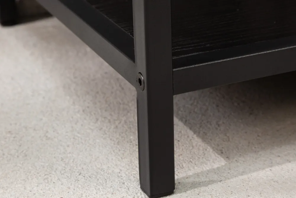 Riess-Ambiente Industrial Loft|Standregale > Industrial Bücherregal SLIM LINE 185x114cm Esche schwarz sechs Regalböden