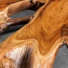 Riess-Ambiente Mehr...|Couchtische > Industrial Couchtisch TEAK ROOT 70cm braun Teakholz Metall Glastisch handmade