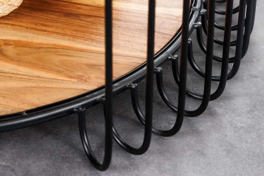 Riess-Ambiente Industrial Loft|Couchtische & Truhen > Industrial Couchtisch TRUE ELEMENTS 70cm natur Akazie Massivholz