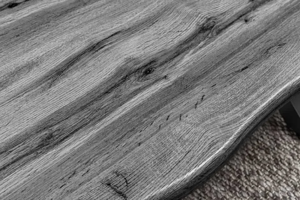 Riess-Ambiente Industrial Loft|Couchtische & Truhen > Industrial Couchtisch WILD 90cm grau Wildeichen-Design schwarz Metall Baumkante