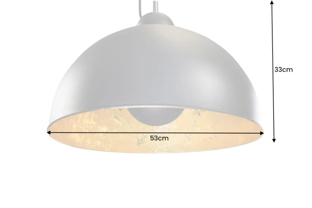 Riess-Ambiente Goldene Möbel|Hängelampen > Industrial Design Hängelampe STUDIO 55cm schwarz Blattgold-Optik Hängeleuchte