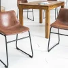 Riess-Ambiente Retro Möbel|Industrial Loft > Industrial Design Stuhl DJANGO vintage braun mit Eisengestell