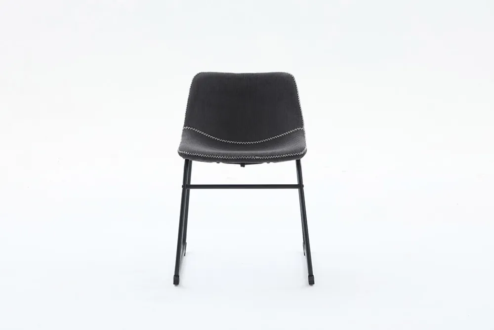 Riess-Ambiente Retro Möbel|Industrial Loft > Industrial Design Stuhl DJANGO grau Cord mit Metallgestell