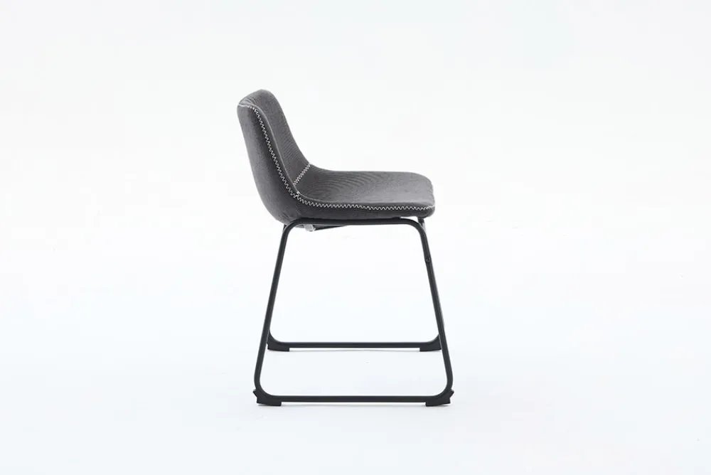 Riess-Ambiente Retro Möbel|Industrial Loft > Industrial Design Stuhl DJANGO grau Cord mit Metallgestell