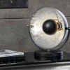 Riess-Ambiente Industrial Loft|Retro Möbel > Industrial Design Tischlampe STUDIO 40cm schwarz Blattsilber-Optik neigbarer Schirm