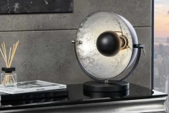 Riess-Ambiente Industrial Loft|Retro Möbel > Industrial Design Tischlampe STUDIO 40cm schwarz Blattsilber-Optik neigbarer Schirm