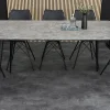 Riess-Ambiente Industrial Loft|Esstische > Industrial Esstisch APARTMENT 120cm grau Beton-Design schwarzes Metallgestell