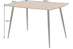Riess-Ambiente Industrial Loft|Esstische > Industrial Esstisch APARTMENT 120cm natur Wildeiche schwarzes Metallgestell