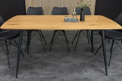 Riess-Ambiente Industrial Loft|Esstische > Industrial Esstisch APARTMENT 140cm natur Wildeiche schwarzes Metallgestell