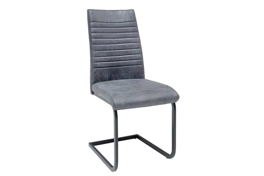 Riess-Ambiente Freischwinger|Industrial Loft > Industrial Freischwinger Stuhl APARTMENT antik grau mit Metallgestell