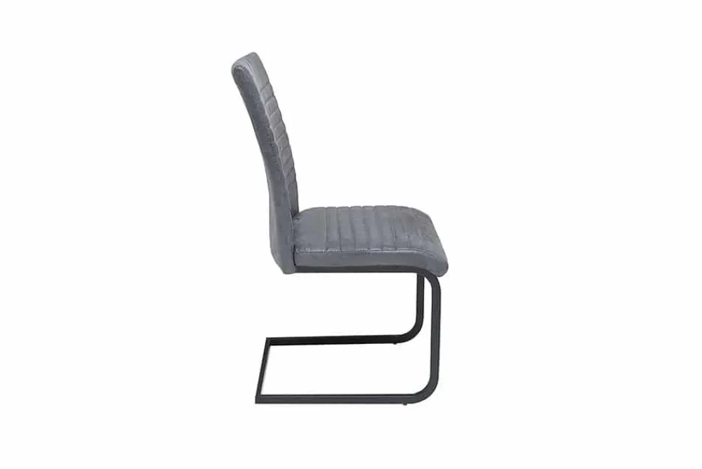 Riess-Ambiente Freischwinger|Industrial Loft > Industrial Freischwinger Stuhl APARTMENT antik grau mit Metallgestell