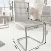 Riess-Ambiente Freischwinger|Industrial Loft > Industrial Freischwinger Stuhl MODENA vintage grau mit Ziersteppung