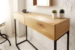 Riess-Ambiente Konsolentische|Industrial Loft > Industrial Konsolentisch ELEMENTS 100cm Eichen Optik Laptoptisch mit Schubladen