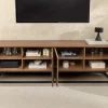 Riess-Ambiente Industrial Loft|Tv- & Lowboards > Industrial Lowboard GRANDEZZA 180cm natur Walnuss schwarz Metall TV-Board