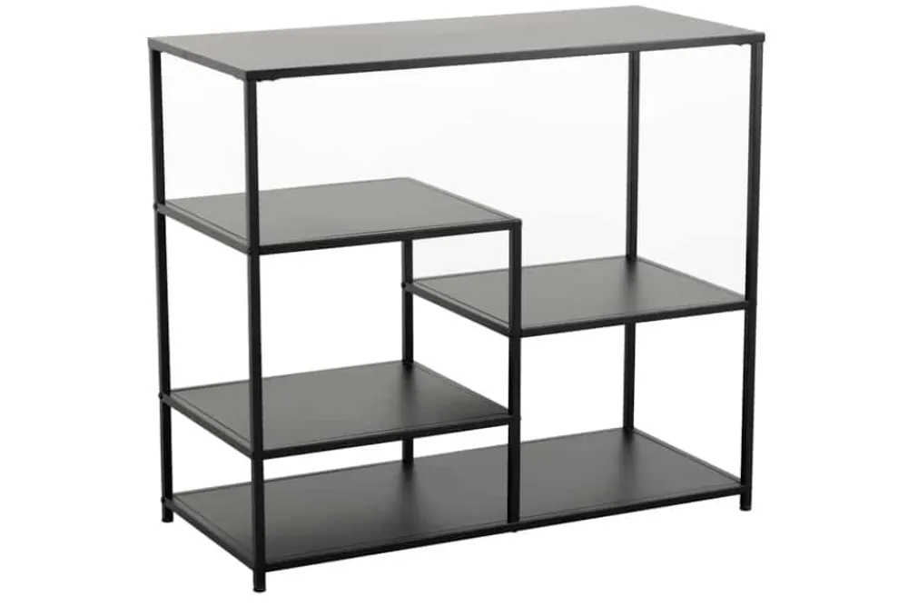 Riess-Ambiente Konsolentische|Industrial Loft > Industrial Regal DURA STEEL 90cm schwarz Metall Konsole