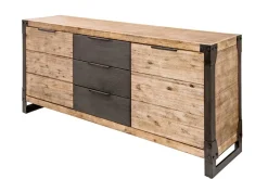 Riess-Ambiente Mehr...|Industrial Loft > Industrial Sideboard FACTORY 180cm Akazie Massivholz weiß gekälkt Kommode mit Schubladen