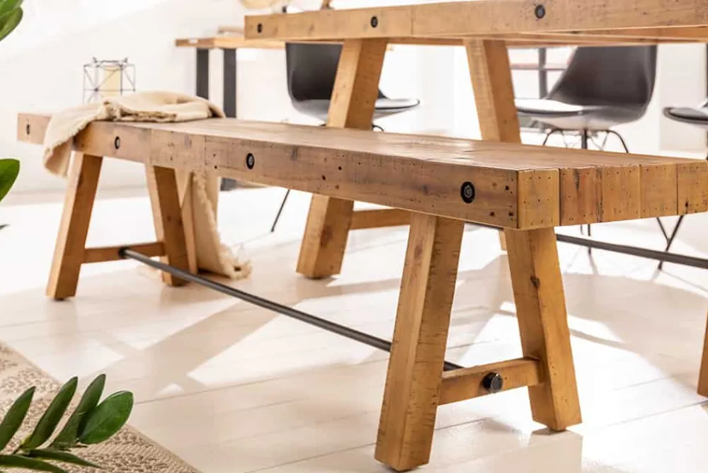 Riess-Ambiente Mehr...|Industrial Loft > Industrial Sitzbank FINCA 165cm vintage braun recyceltes Pinienholz