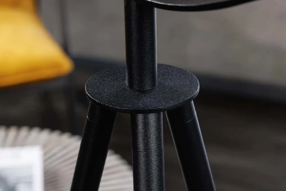 Riess-Ambiente Goldene Möbel|Industrial Loft > Industrial Stehlampe STUDIO 150cm schwarz Blattgold-Optik neigbarer Schirm