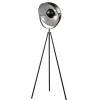 Riess-Ambiente Industrial Loft|Retro Möbel > Industrial Stehlampe STUDIO 150cm schwarz Blattsilber-Optik neigbarer Schirm