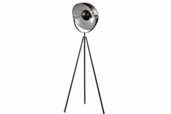 Riess-Ambiente Industrial Loft|Retro Möbel > Industrial Stehlampe STUDIO 150cm schwarz Blattsilber-Optik neigbarer Schirm
