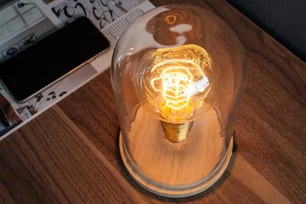 Riess-Ambiente Industrial Loft|Tischlampen > Industrial Tischlampe EDISON 22cm Glühbirne Tischleuchte