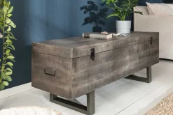Riess-Ambiente Mehr...|Industrial Loft > Industrial Truhenbank FACTORY LOFT 115cm Mangoholz grau Sitzbank