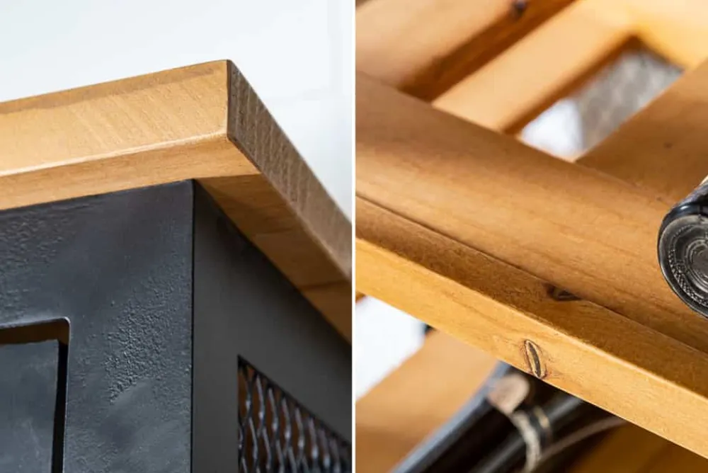 Riess-Ambiente Industrial Loft|Weinregale > Industrial Weinschrank BODEGA 184cm recyceltes Pinienholz natur Weinregal für 72 Flaschen
