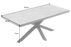 Riess-Ambiente Haus & Garten|Esstische > In- und Outdoor Esstisch GALAXIE 160cm hellgrau Keramik anthrazit Aluminium