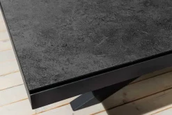 Riess-Ambiente Haus & Garten|Esstische > In- und Outdoor Esstisch GALAXIE 180cm anthrazit Keramik Aluminium Gartentisch
