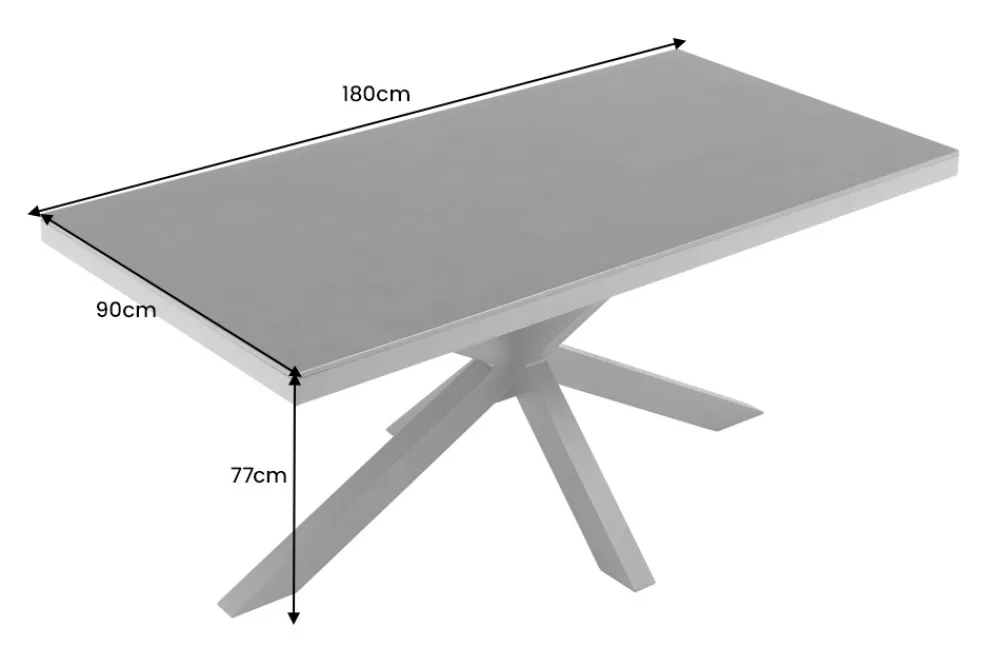 Riess-Ambiente Haus & Garten|Esstische > In- und Outdoor Esstisch GALAXIE 180cm anthrazit Keramik Aluminium Gartentisch