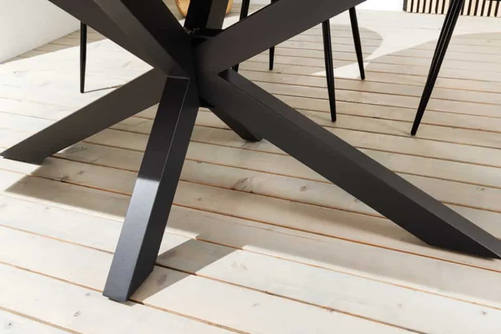 Riess-Ambiente Haus & Garten|Esstische > In- und Outdoor Esstisch GALAXIE 180cm anthrazit Keramik Aluminium Gartentisch