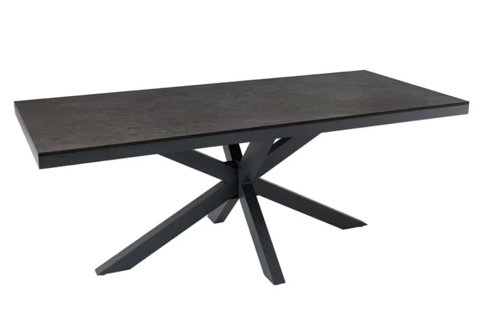 Riess-Ambiente Haus & Garten|Esstische > In- und Outdoor Esstisch GALAXIE 180cm anthrazit Keramik Aluminium Gartentisch
