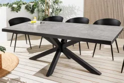 Riess-Ambiente Haus & Garten|Esstische > In- und Outdoor Esstisch GALAXIE 200cm hellgrau Keramik anthrazit Aluminium