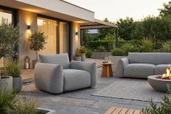 Riess-Ambiente Haus & Garten|Sitzgruppen > In- und Outdoor Gartensessel SEAHAWK anthrazit Aluminium Olefin 1-Sitzer Sofa wetterfest