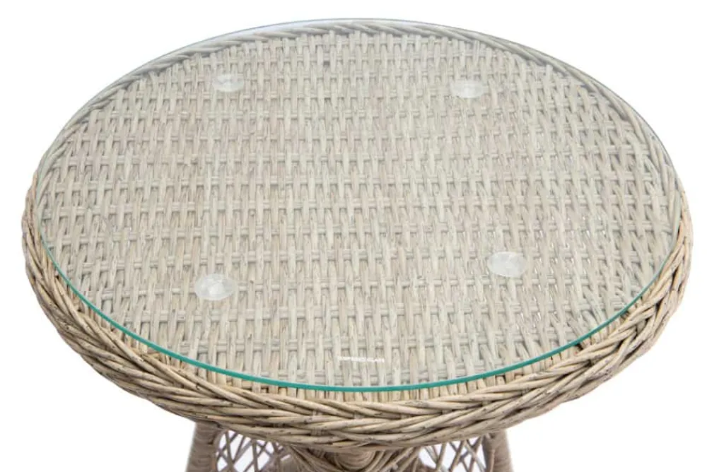 Riess-Ambiente Haus & Garten|Sitzgruppen > In- und Outdoor Garten-Set ELYSEE natur grau Polyrattan Aluminium inkl. Tisch Kissen