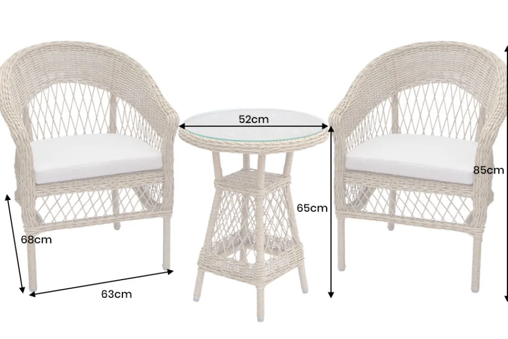 Riess-Ambiente Haus & Garten|Sitzgruppen > In- und Outdoor Garten-Set ELYSEE natur grau Polyrattan Aluminium inkl. Tisch Kissen
