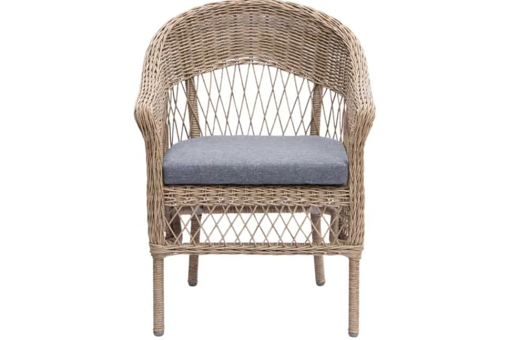 Riess-Ambiente Haus & Garten|Sitzgruppen > In- und Outdoor Garten-Set ELYSEE natur grau Polyrattan Aluminium inkl. Tisch Kissen