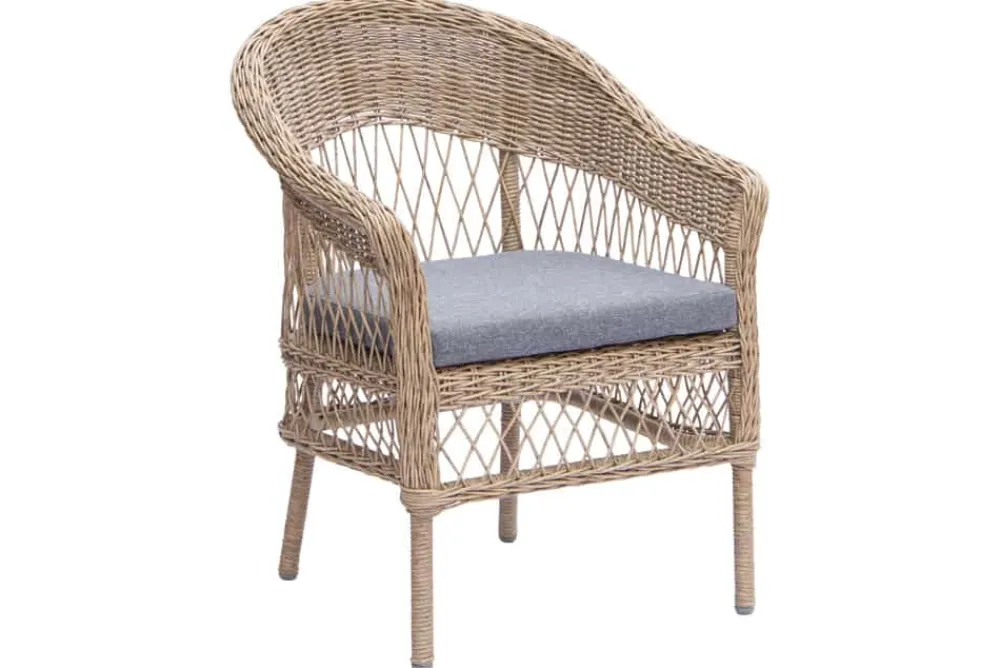 Riess-Ambiente Haus & Garten|Sitzgruppen > In- und Outdoor Garten-Set ELYSEE natur grau Polyrattan Aluminium inkl. Tisch Kissen