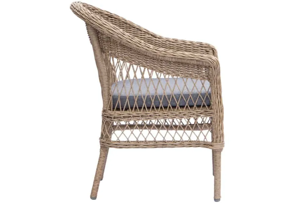 Riess-Ambiente Haus & Garten|Sitzgruppen > In- und Outdoor Garten-Set ELYSEE natur grau Polyrattan Aluminium inkl. Tisch Kissen
