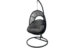 Riess-Ambiente Haus & Garten|Sessel > In- und Outdoor Hängesessel AIR ROPE anthrazit schwarz inkl. Kissen