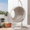 Riess-Ambiente Haus & Garten|Sessel > In- und Outdoor Hängesessel ROPE greige mit Gestell wetterfest inkl. Kissen