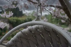 Riess-Ambiente Haus & Garten|Sessel > In- und Outdoor Hängesessel ROPE greige mit Gestell wetterfest inkl. Kissen
