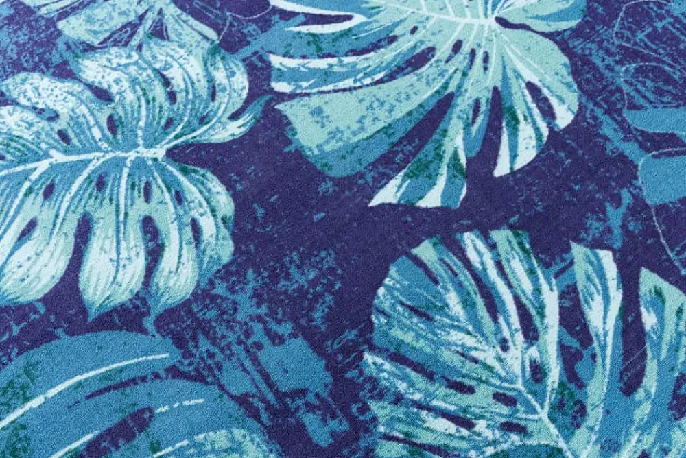 Riess-Ambiente Outdoor Teppiche|Teppiche > In- und Outdoor Teppich LEAF 240x160cm blau grün Blatt-Design wetterfest